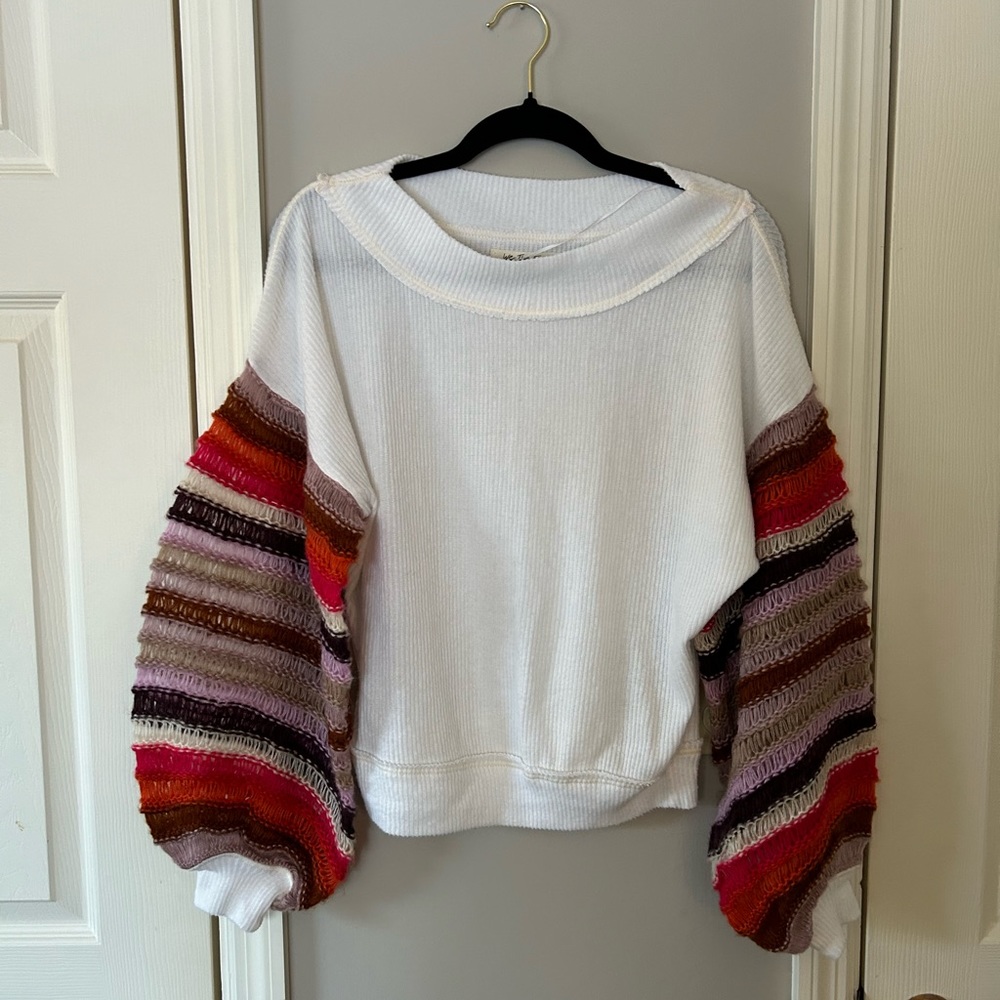Free People Cha Cha Balloon Sleeve Sweater XS